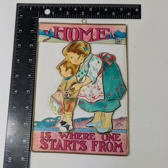 Vintage Wall Art "Home is Where One Starts From" Mom 1998 Mary Engelbreit Enesco - Picture 5 of 5